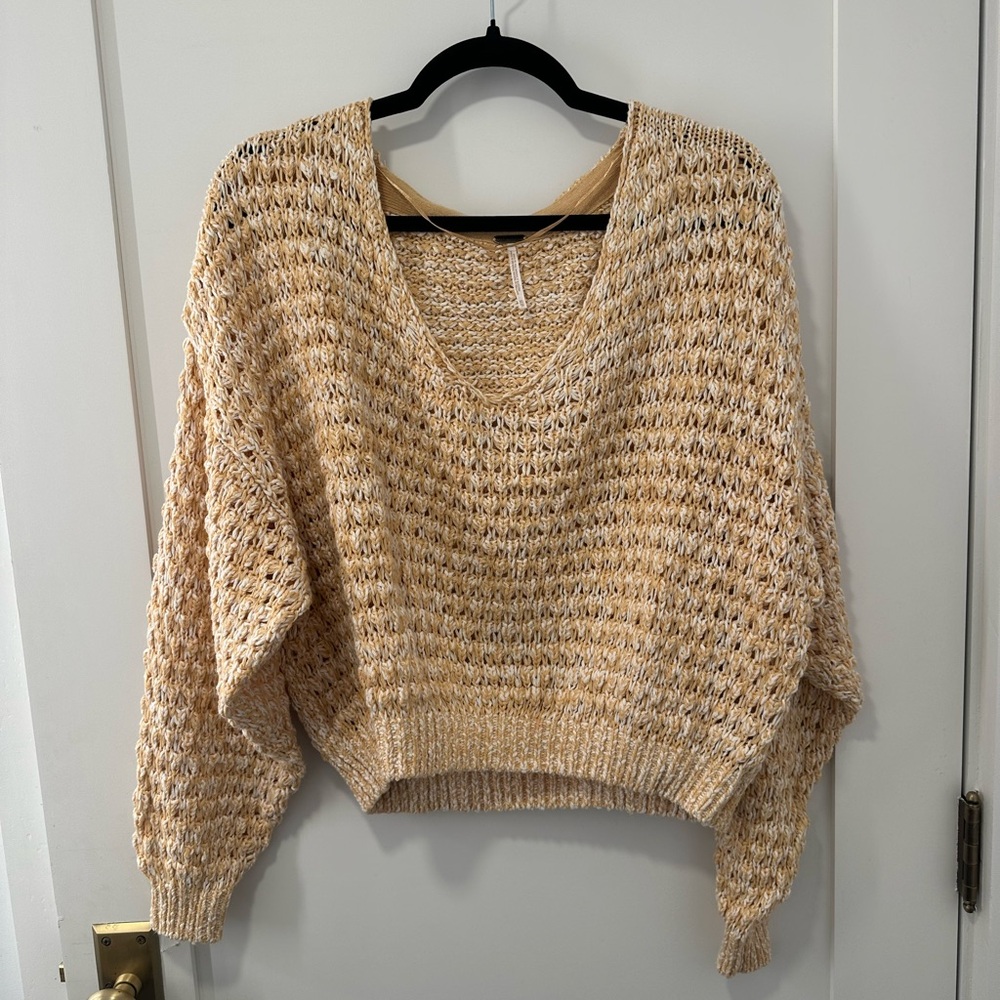 Free People Knit V-Neck Sweater